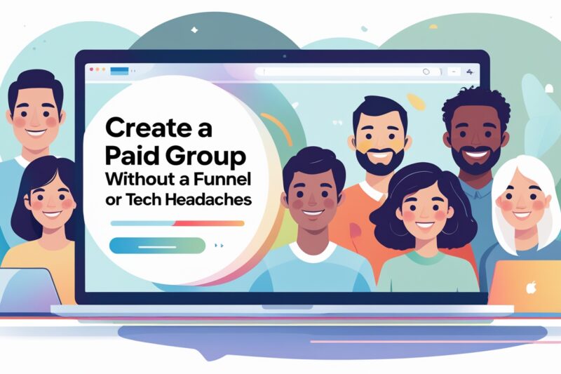 How to Create a Paid Group Without a Funnel or Tech Headaches