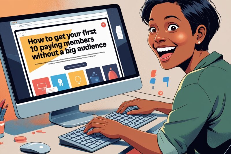 How to Get Your First 10 Paying Members Without a Big Audience