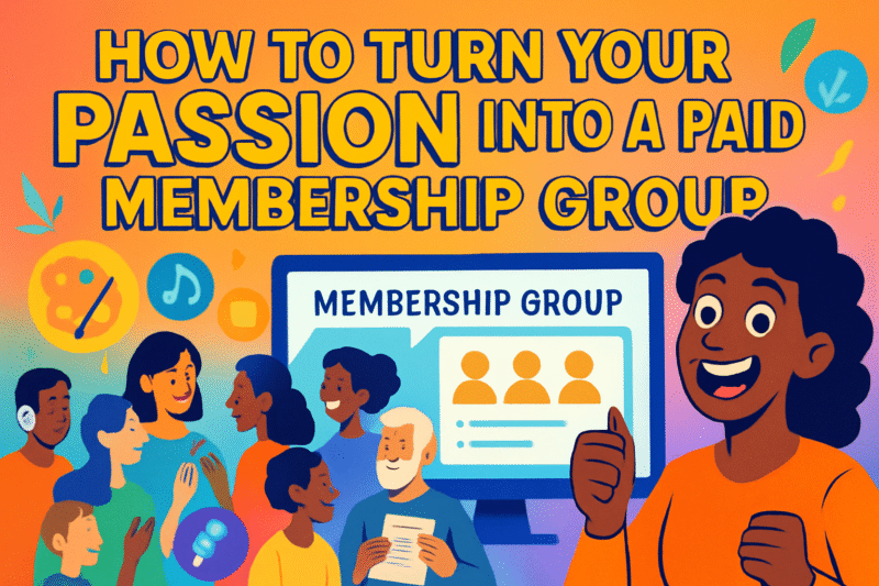 How to Turn Your Passion into a Paid Membership Group