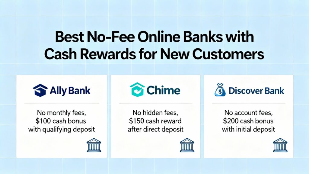 Best No-Fee Online Banks Offering Cash Rewards for New Customers