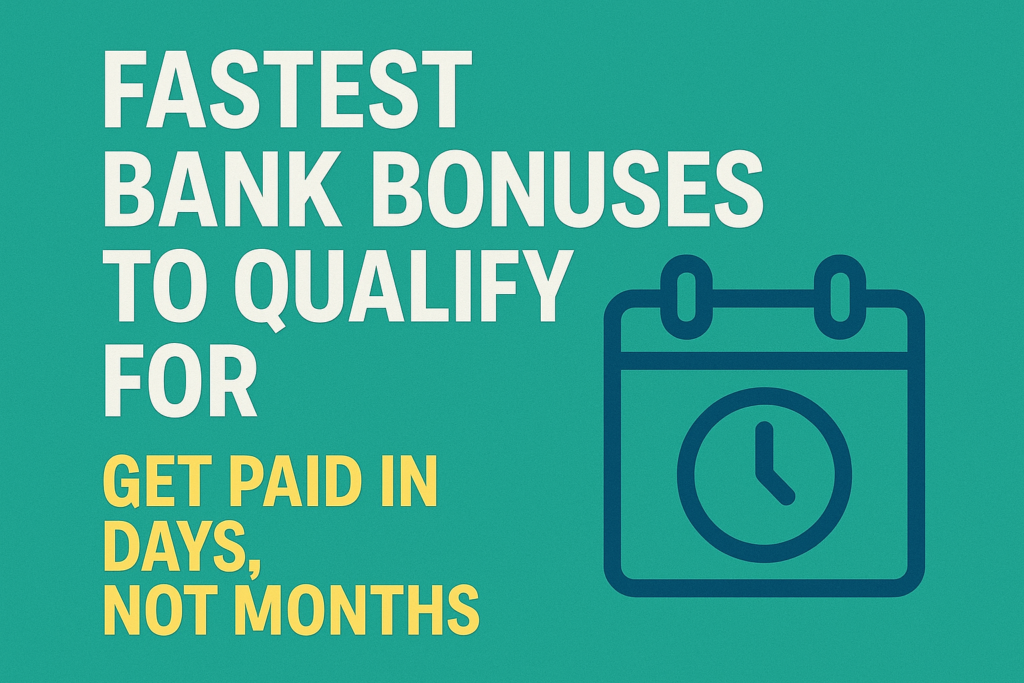Fastest Bank Bonuses to Qualify For: Get Paid in Days, Not Months