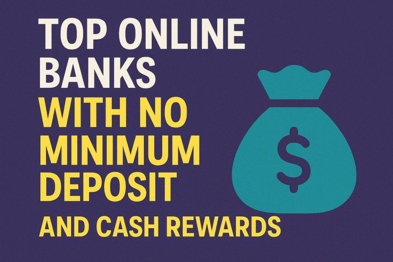 Top Online Banks With No Minimum Deposit and Cash Rewards